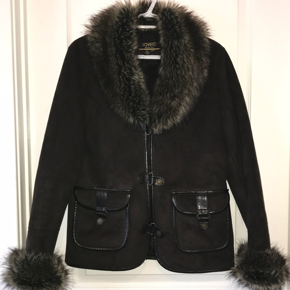 Novelti Faux Fur Microfibre Coat